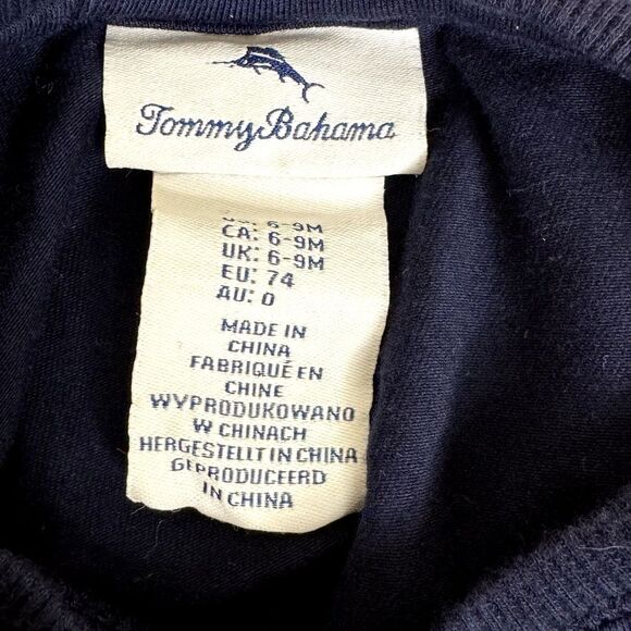 Tommy Bahama Tie Dye Romper Baby Infant Red White Blue 6 9 Month bv - Picture 3 of 4